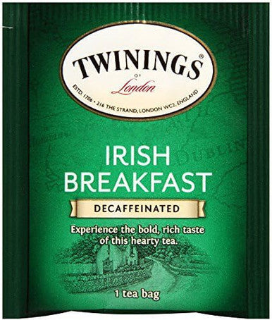 Twinings Irish Individually Wrapped Decaffeinated Tea Bags - 20-Box(6/CASE)