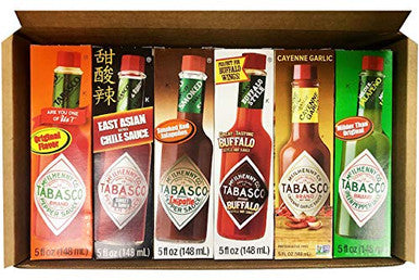 Tabasco Hot Sauce, 6 Flavor Variety Gift Pack Bundle-5oz each