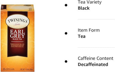 Twinings Earl Grey Aromatic Delight Tea Bags - 25/Box(6/CASE)