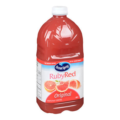 Ocean Spray Ruby Red Grapefruit Cocktail Juice, Polyethylene | 1.89L/Unit, 8 Units/Case