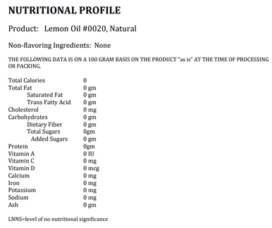LorAnn Oils Super Strength All-Natural Lemon Flavor 1 Gallon