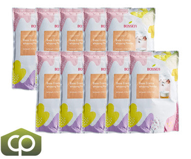 Bossen Crema Whipping Powder Mix 2.2 lb. (1 kg) | Creamy & Smooth Topping(10/Case)