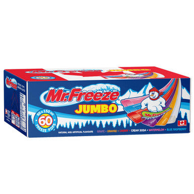 Mr Freeze Jumbo Freeze Popsicles 60 x150ml - Refreshing Treats | Perfect for Summer Days