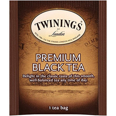 Twinings Premium Exquisite Black Tea Bags - 25-Count Box(6/CASE)