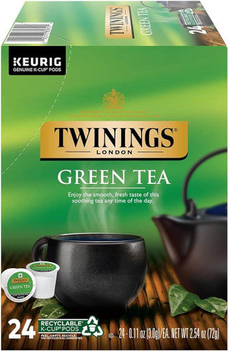 Twinings Green Tea Single Serve Keurig K-Cup Pods Refreshing - 24/Box(4/CASE)