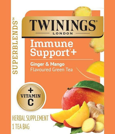 Twinings Superblends Immune Boosting Ginger & Mango Tea- 16/Box