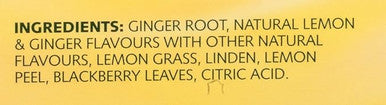 Twinings Lemon & Ginger Refreshing Blend Herbal Tea Bags - 25/Box(6/CASE)