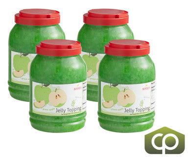 Bossen Green Apple Jelly Topping 8.38 lb. (3.8 kg) - 4/Case | Crisp Green