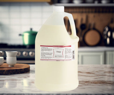LorAnn Oils 1 Gallon All-Natural Vibrant Orange Bakery Emulsion