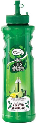 Master of Mixes 375 mL Single Pressed Lime Juice - Made with Limes (12/Case)