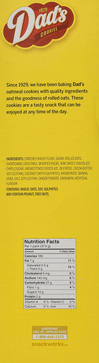 Dad's Chocolate Chip Cookies Portion Packs - 1.8kg Box (48 Packs of 2) - Perfect Snack Size