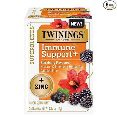 Twinings Blackberry, Hibiscus, & Elderberry Herbal Tea Bags - 16/Box(6/CASE)