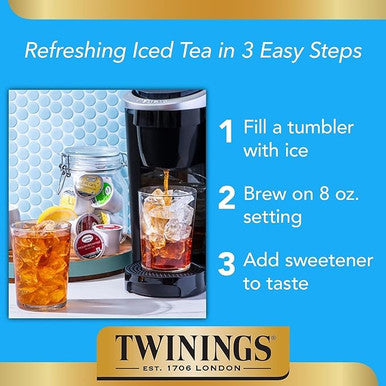 Twinings Lemon & Ginger Blend Herbal Tea Single Serve Keurig- 24/Box(4/CASE)