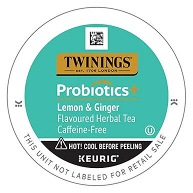 Twinings Probiotics Lemon & Ginger Herbal Tea Single Serve - 24/Box(4/CASE)