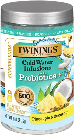 Twinings  Probiotics Pineapple & Coconut Water Enhancer - 10/Pack(6/CASE)