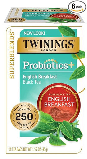 Twinings Probiotics English Breakfast Premium BlendTea - 18/Box(6/CASE)