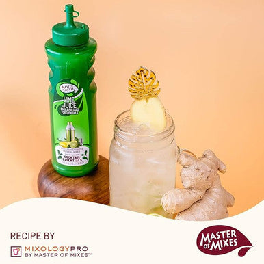 Master of Mixes 375 mL Single Pressed Lime Juice - Made with Limes (12/Case)
