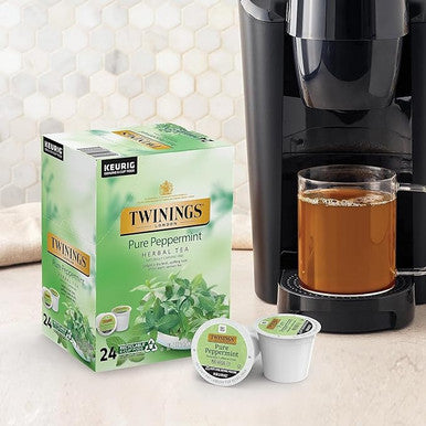 Twinings Pure Peppermint Herbal Tea Single Caffeine-Free - 24/Box(4/CASE)