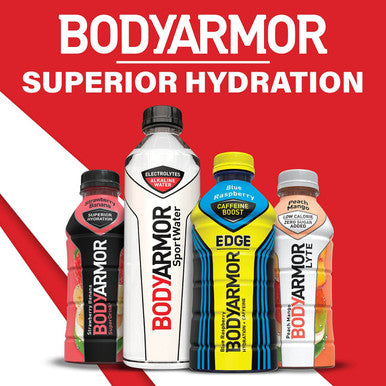BODYARMOR Sports SuperDrink Coconut Water Hydration Blueberry Pomegranate Lyte 473ml Low Calorie-12 PACK