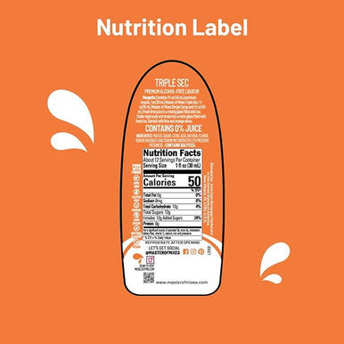 Master of Mixes 375 mL Triple Sec Syrup - Blend of Natural Orange (12/Case)