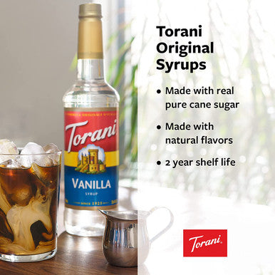 Torani Syrup Vanilla, 25.4 Ounces  With Pumps  Bundle (Pack of 4)