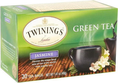 Twinings Green Tea with Jasmine Balanced Flavor Tea Bags - 20/Box(6/CASE)
