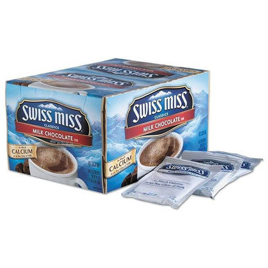 Swiss Miss Hot Chocolate Mix Packet - 50/Box - Creamy Milk Chocolate (12/Case)