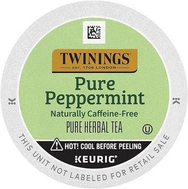Twinings Pure Peppermint Herbal Tea Single Caffeine-Free - 24/Box(4/CASE)