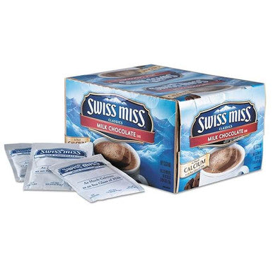 Swiss Miss Hot Chocolate Mix Packet - 50/Box - Creamy Milk Chocolate (12/Case)