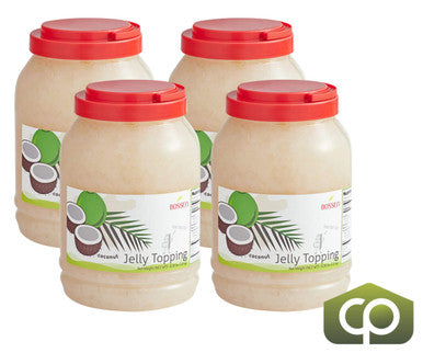 Bossen Coconut Jelly Topping 8.38 lb. (3.8 kg) - 4/Case | Tropical Coconut Infusion