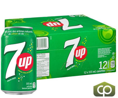 7up Soda Refreshing Lemon 355 ML/12 ounces (12/Case)