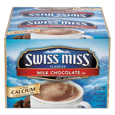 Swiss Miss Hot Chocolate Mix Packet - 50/Box - Creamy Milk Chocolate (12/Case)
