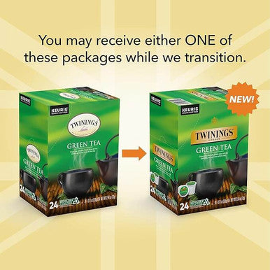 Twinings Green Tea Single Serve Keurig K-Cup Pods Refreshing - 24/Box(4/CASE)