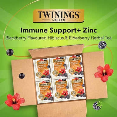 Twinings Blackberry, Hibiscus, & Elderberry Herbal Tea Bags - 16/Box(6/CASE)