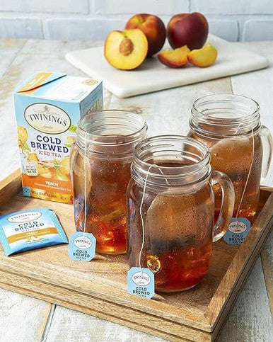 Twinings Peach Premium Cold Brewed Iced Tea Bags - 20/Box(6/CASE)