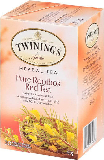 Twinings Pure Rooibos Balanced Flavor Herbal Tea Bags - 20/Box(6/CASE)