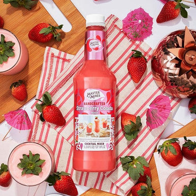 Master of Mixes 1 Liter Strawberry Colada Mix - Creamy Coconut (12/Case)