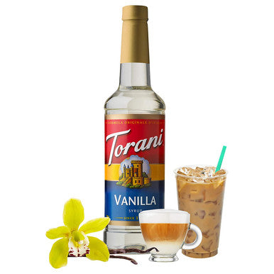 Torani Syrup Vanilla, 25.4 Ounces  With Pumps  Bundle (Pack of 4)