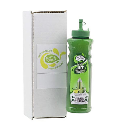 Master of Mixes 375 mL Single Pressed Lime Juice - Made with Limes (12/Case)
