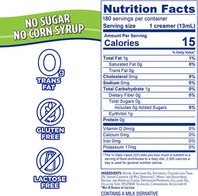 Splenda Sugar-Free French Vanilla Creamer Single Serve Cups - 180/Case