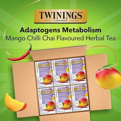 Twinings Boost Adaptogens, Mango Chili Chai Sweet & Spicy - 18/Box(6/CASE)