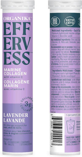 Organika Effervess Collagen - Lavender 8 Tubes x 14 Tabs