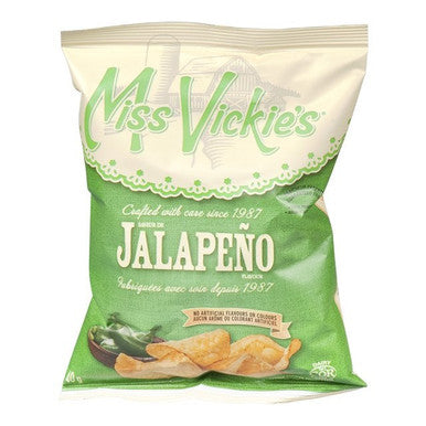 Miss Vickies Jalapeno Potato Chips, Zero Trans Fat | 40G/Unit, 40 Units/Case