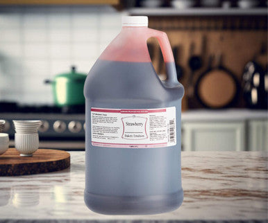 LorAnn Oils 1 Gallon Strawberry Water-Based Bakery Emulsion