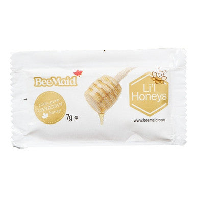 Beemaid White Liquid Honey, Pasteurized, Condiment Portion | 7G ( 500 /Case) Canadian Made
