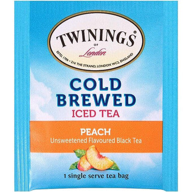 Twinings Peach Premium Cold Brewed Iced Tea Bags - 20/Box(6/CASE)