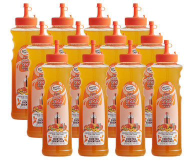 Master of Mixes 375 mL Peach Syrup - Rich Flavor from Pureed Peaches (12/Case)