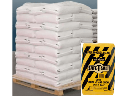 Windsor Safe-T-Salt Ice Melt 20 kgs/44lbs (63 Bags/Pallet)- DOCK DELIVERY