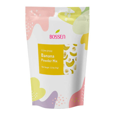 Bossen 2.2 lb. (1 kg) Bubble Tea Banana Powder Mix | Sweet Banana Flavor(10/Case)