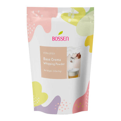 Bossen Crema Whipping Powder Mix 2.2 lb. (1 kg) | Creamy & Smooth Topping(10/Case)